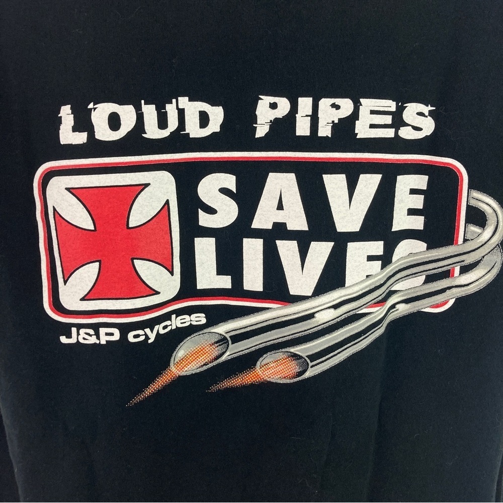 J&P Cycles Loud Pipes Save Lives T-Shirt - Picture 1 of 6